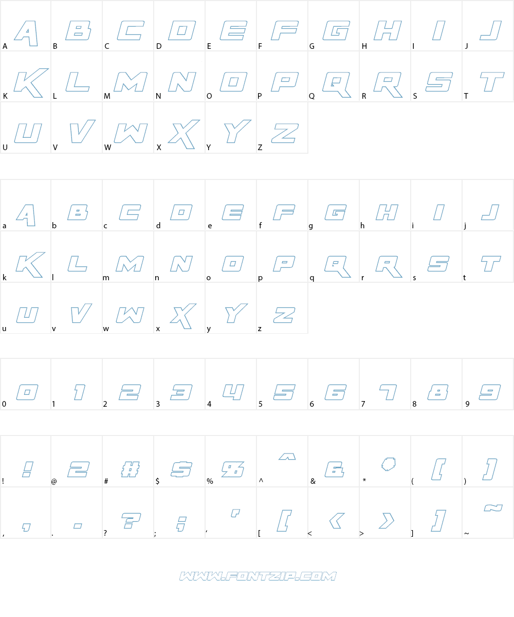 Rapier Zero Font Character